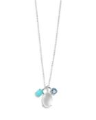 Ippolita Sterling Silver Rock Candy Turquoise, Mother-of-pearl & Blue Topaz Pendant Necklace, 40