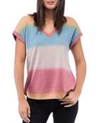 B Collection By Bobeau Dip-dyed French Terry Top