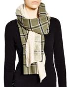 Standard Form Windowpane & Cable Knit Scarf