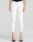 J Brand Jeans - Mid Rise Capri In Blanc