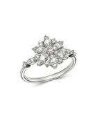 Bloomingdale's Diamond Flower Ring In 14k White Gold, 0.75 Ct. T.w. - 100% Exclusive