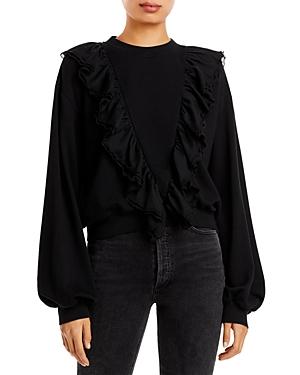 Alice And Olivia Carrie Ruffle Sweatshirt