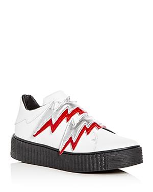 Modern Vice Women's Bolt Embellished Leather Creeper Sneakers