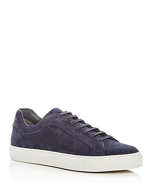 To Boot New York Men's Hendrick Perforated Suede Lace Up Sneakers