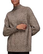 Whistles Flecked Button Back Knit Sweater