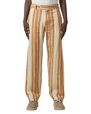 Nicholas Daley Striped Relaxed Fit Linen Pants