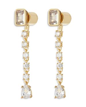 Luv Aj Sylvie Stone Silver Plated Or Yellow Gold Plated Drop Earrings