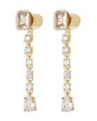 Luv Aj Sylvie Stone Silver Plated Or Yellow Gold Plated Drop Earrings