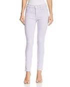 Frame Le High Skinny Raw-edge Jeans In Lavender