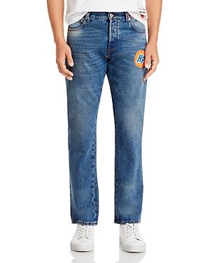 Heron Preston Slim Jeans In Vintage Blue