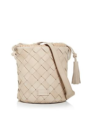 Cala Jade Usim Woven Leather Bucket Bag
