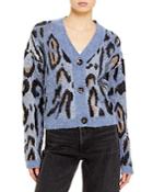 Aqua Leopard Print Cardigan Sweater - 100% Exclusive