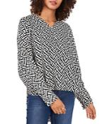 Vince Camuto Printed High Low Top