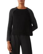 Eileen Fisher Color Blocked Merino Wool Box Sweater