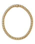 14k Yellow Gold Barrel Collar Necklace, 16
