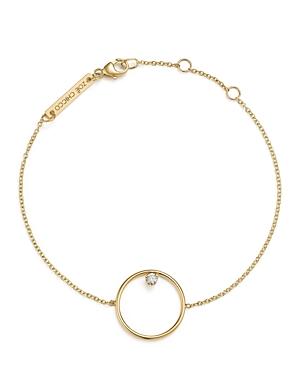 Zoe Chicco 14k Yellow Gold Circle Charm Bracelet With Diamond
