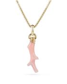 David Yurman Coral Amulet In Pink Opal With 18k Gold