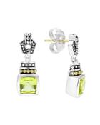 Lagos 18k Gold And Sterling Silver Glacier Drop Earrings With Green Quartz