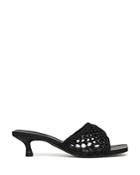 St. Agni Women's Macrama Kitten Heel Sandals