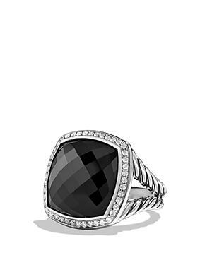 David Yurman Albion Ring With Black Onyx And Diamonds