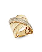 Bloomingdale's Diamond Crossover Statement Ring In 14k Yellow Gold, 0.75 Ct. T.w. - 100% Exclusive