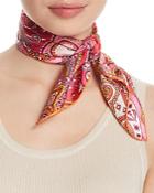 Fraas Paisley Silk Square Scarf