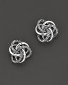 Lagos Sterling Silver Knot Caviar Earrings