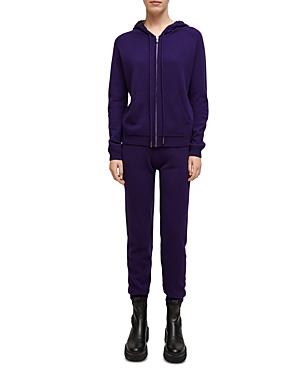 Maje Maonette Cashmere Blend Zip Hoodie
