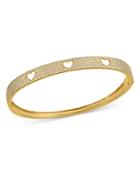 Bloomingdale's Pave Diamond Open Heart Bangle Bracelet In 14k Yellow Gold, 1.50 Ct. Tw. - 100% Exclusive
