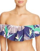 Trina Turk Midnight Paradise Off-the-shoulder Bikini Top