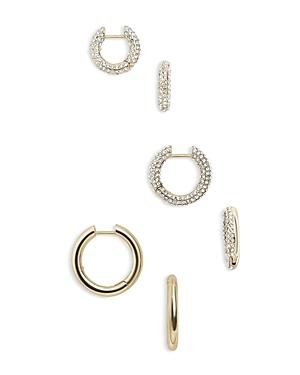 Baublebar Lucy Pave Huggie Hoop Earrings, Set Of 3