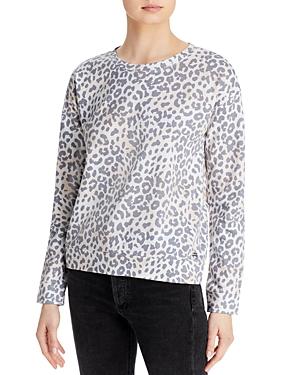 Marc New York Drop Shoulder Leopard Print Top
