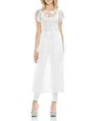 Vince Camuto Embroidered Mesh Long Tunic