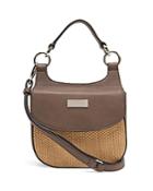 Peserico Leather & Fabric Satchel