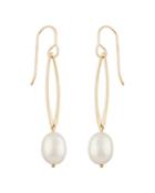 Bloomingdale's Freshwater Pearl Open Drop Earrings In 14k Yellow Gold - 100% Exclusive