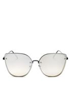 Quay Lexi Mirrored Cat Eye Sunglasses, 62mm