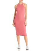 Atm Anthony Thomas Melillo Stretch-modal Ribbed High Neck Midi Dress