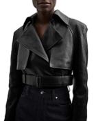 Et Ochs Parker Leather Cropped Jacket