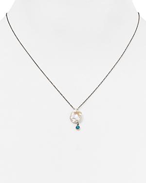Chan Luu Turquoise Cultured Freshwater Pearl Pendant Necklace, 16