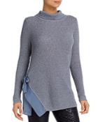 Nic+zoe Side-tie Turtleneck Tunic Sweater