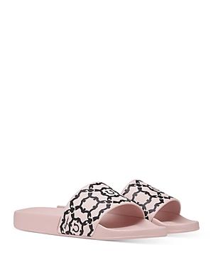 Salvatore Ferragamo Women's Logo Print Slide Sandals