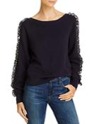 See By Chloe Lace Trim Pullover Top