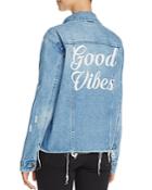 Pistola Good Vibes Embroidered Oversize Denim Jacket - 100% Exclusive