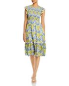 Lost And Wander Blossom Flutter Sleeve Midi Dress