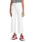 Maje Pamier High Rise Cropped Jeans In White