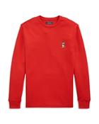 Polo Ralph Lauren Embroidered Waffle Knit Long Sleeve Tee