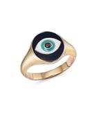 Moon & Meadow 14k Yellow Gold Enamel Evil Eye Ring