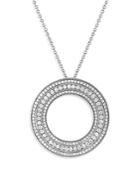 Bloomingdale's Diamond Circle Pendant Necklace In 14k White Gold, 1.2 Ct. T.w. - 100% Exclusive