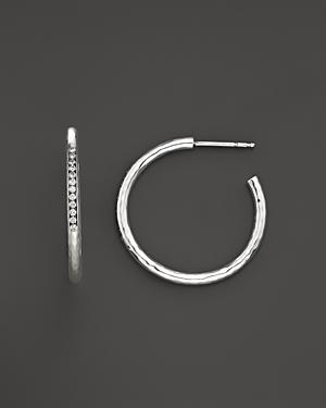 Ippolita Sterling Silver Hoops With Diamonds, .12 Ct. T.w.