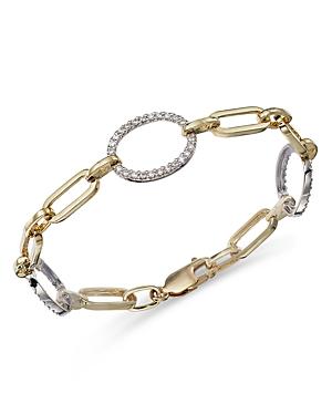 Bloomingdale's Diamond Link Bracelet In 14k White & Yellow Gold, 1.0 Ct. T.w. - 100% Exclusive